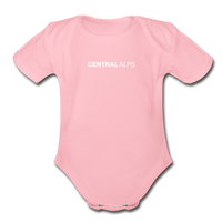 Short Sleeve Baby Bodysuit - light pink