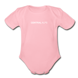 Short Sleeve Baby Bodysuit - light pink