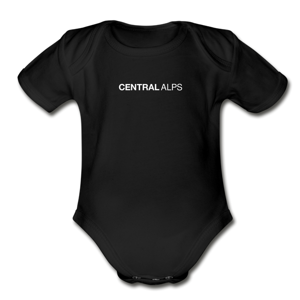 Short Sleeve Baby Bodysuit - black
