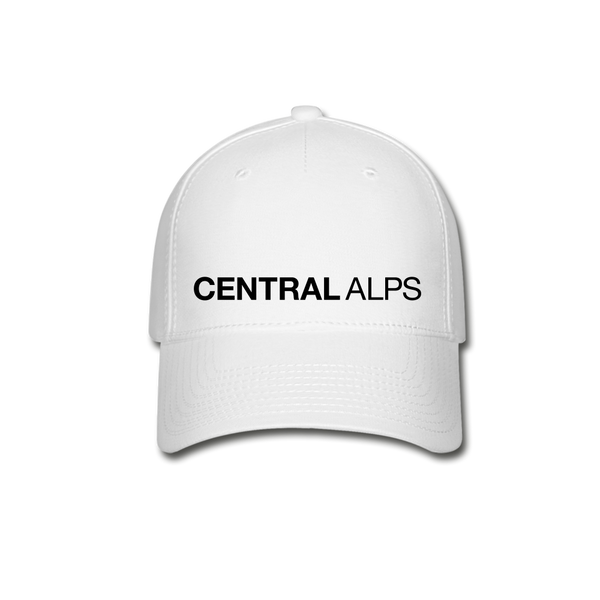 Baseball Cap Black Logo - white