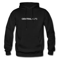 White Logo Central Alps Adult Hoodie - black