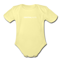 Short Sleeve Baby Bodysuit - washed yellow