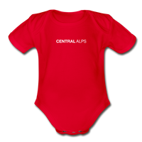 Short Sleeve Baby Bodysuit - red